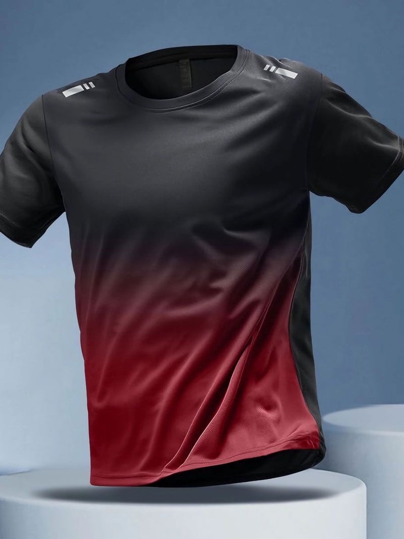 Ice Cool Stretch Ice Silk Short-Sleeved Casual All-Match T-Shirt Men'S Quick-Drying Mesh Half-Sleeved Top - Image 1